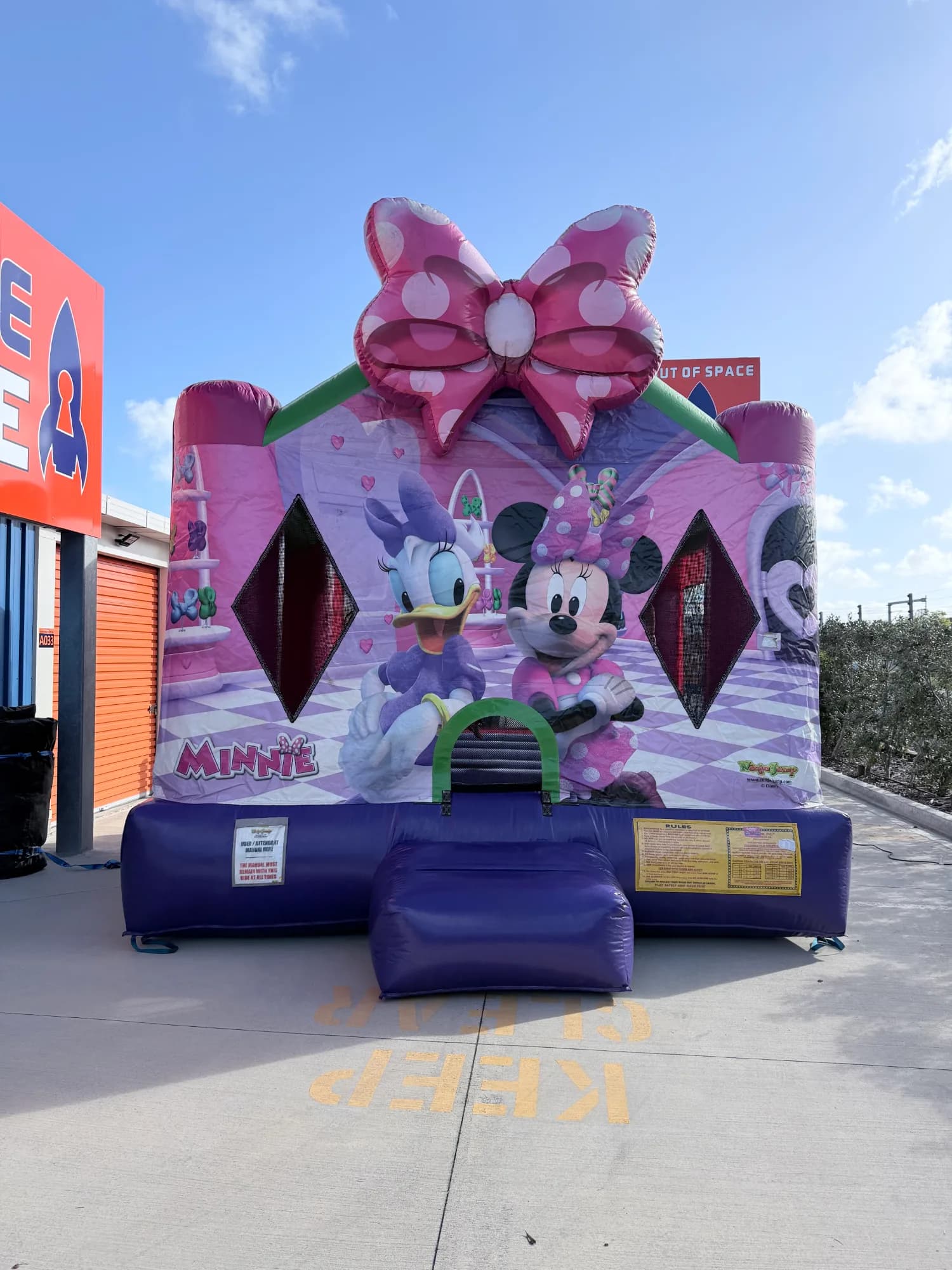 Minnie Mouse bouncy castle hire